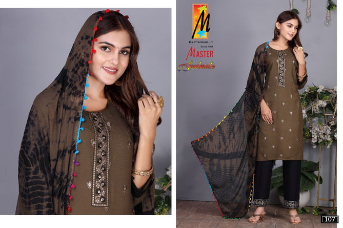 Master Soulmate New Exclusive Wear Rayon Kurti Pant With Dupatta
